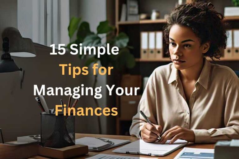 tips for managing your finances